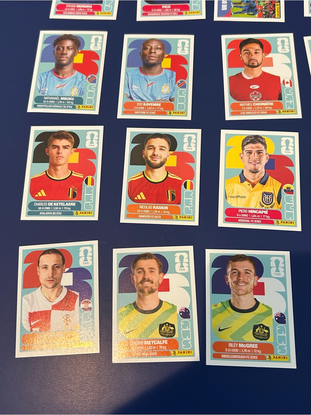Panini Multicolor Football Sticker Collection on Navy - Picture 4 of 7